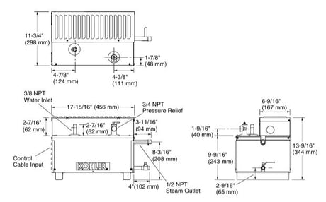INVIGORATION STEAM GENERATOR, 15 KW - KOHLER LUXURY - ( - LUXURY - 0x0 mm - 0inchX0inch )