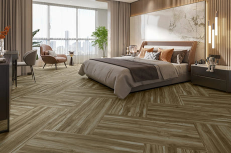 FOSSIL WOOD BRICH  - CREANZA -  (  - RUSTIC MATT - 1200x200 mm - 48inchX8inch )