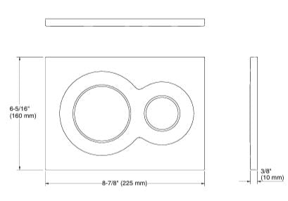 LYNK FACE PLATE (FLUSH PLATE)MECHANICAL - KOHLER PREMIUM -  ( POLISHED CHROME - PREMIUM - 0x0 mm - 0inchx0inch )
