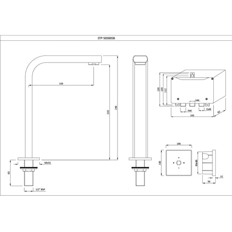 I-TAP TALL BOY BASIN MIXER - ARTIZE FAUCET -  ( CHROME - ITP - 0x15 mm - 0inchX0.5inch )
