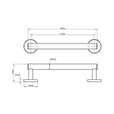 GRAB BAR - H20 - VIKING -  ( GOLD PVD - SS 304 - 0x300 mm - 0inchX12inch )