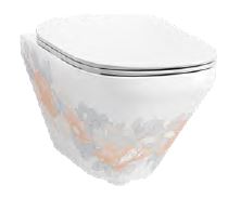 EWC W/H W/O SEAT COVER FOR 27791IN-WRGD-0 ( BOLT DISTANCE 7INCH)- KOHLER LUXURY -  ( ROSE GOLD - LUXURY - 0x0 mm - 0inchX0inch )