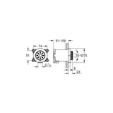 RAINSHOWER AQUA BODY SPRAY ROUND 2 SPRAY - GROHE -  ( HARD GRAPHITE - G5 - RAINSHOWER - 0x75 mm - 0inchX3inch )