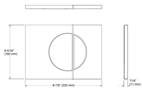 FACEPLATE (FLUSH PLATE) MECHANICAL - KOHLER PREMIUM -  ( POLISHED CHROME - PREMIUM - 0x0 mm - 0inchx0inch )