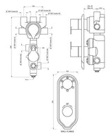CONC.THERMO SET 2IN 5OUT+1FREE W/SHUTOFF - ARTIZE FAUCET -  ( STAINLESS STEEL - TIARA - 0x20 mm - 0.8inchX0inch )