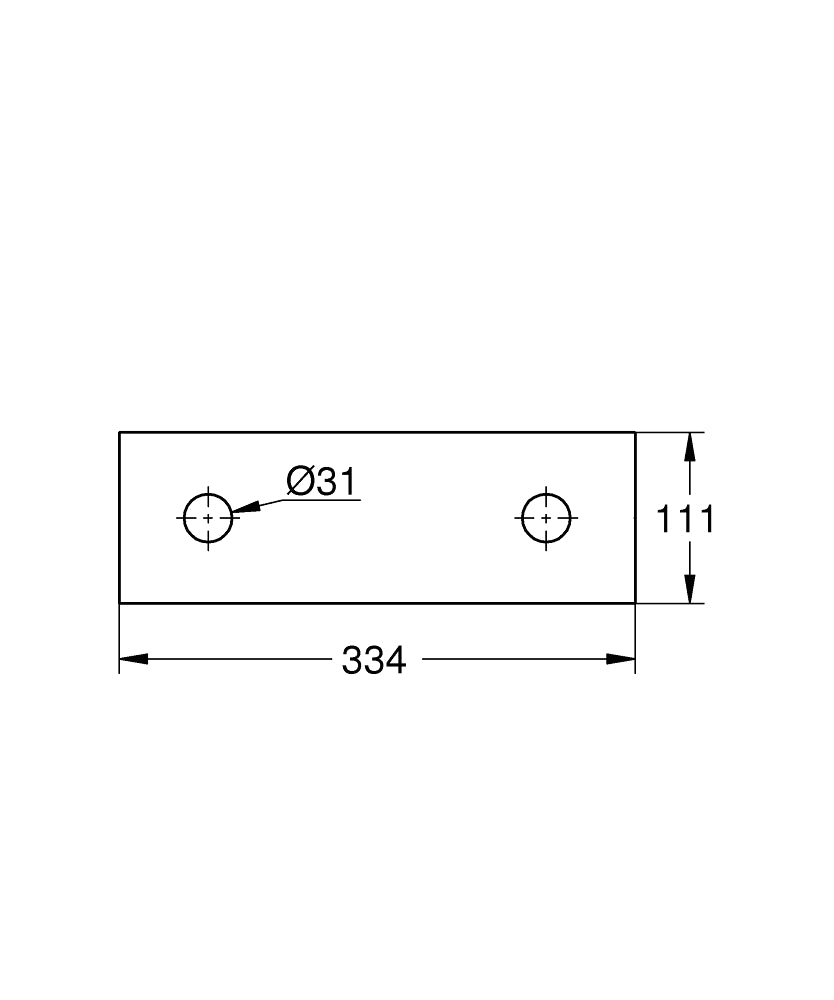 RAINSHOWER AQUA #2 CEILING SHOWER PLATE SPA LOGO 5C SPA - - 71,35 (111 X 334) - GROHE -  ( CHROME - G5 - RAINSHOWER - 0x0 mm - 0inchX0inch )