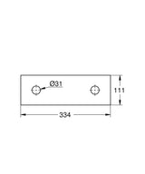 RAINSHOWER AQUA #2 CEILING SHOWER PLATE SPA LOGO 5C SPA - - 71,35 (111 X 334) - GROHE -  ( CHROME - G5 - RAINSHOWER - 0x0 mm - 0inchX0inch )