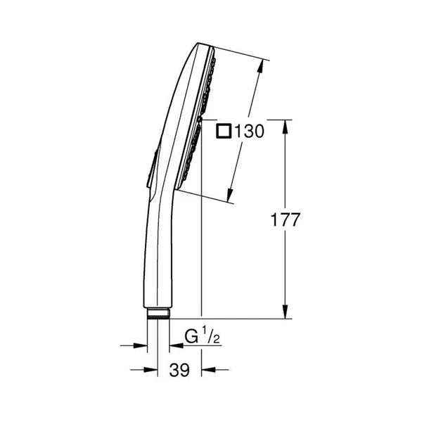 RSH SMARTACTIVE 130 HANDSHOWER 9,5L CN - GROHE -  ( BRUSHED HARD GRAPHITE - G5 - RAINSHOWER - 0x15 mm - 0inchX0.6inch )