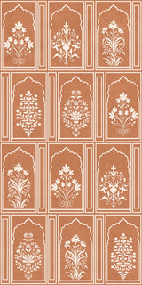 AREBIC RED FLOWER DECOR HL - INDIAN TILES - ( - CRIST DECOR - 1200x600 mm - 48inchX24inch)