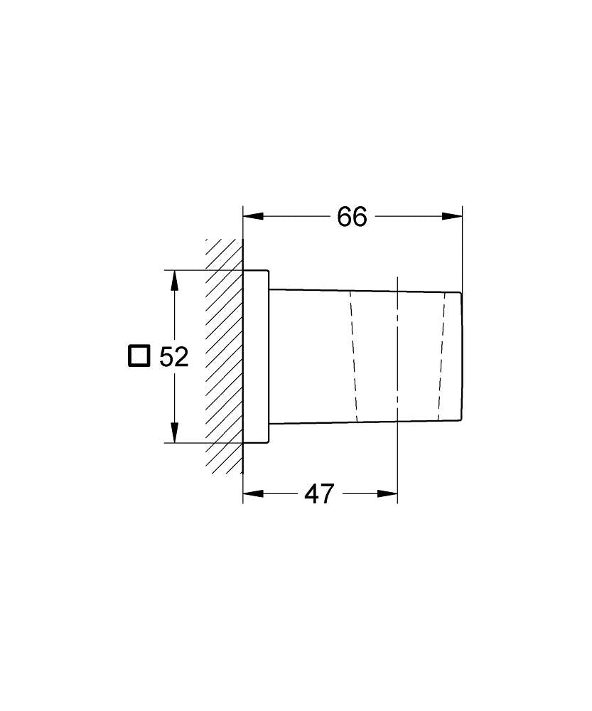EUPHORIA CUBE HANDSHOWER HOLDER - GROHE -  ( CHROME - G4 - EUPHORIA - 0x15 mm - 0inchX0.6inch )