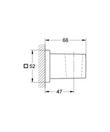 EUPHORIA CUBE HANDSHOWER HOLDER - GROHE -  ( CHROME - G4 - EUPHORIA - 0x15 mm - 0inchX0.6inch )