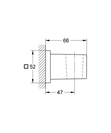 EUPHORIA CUBE HANDSHOWER HOLDER - GROHE -  ( CHROME - G4 - EUPHORIA - 0x15 mm - 0inchX0.6inch )