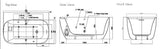 FREE STANDING OXYPOOL SYSTEM - ARTIZE WELLNESS -  ( WHITE - WHIRLPOOL - 1800x800 mm - 32inchX0inch )
