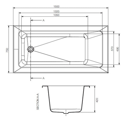 BATH TUB W/POWDER COATED FRAME - JAQUAR WELLNESS - ( WHITE - FONTE - 1500x750 mm - 60inchX30inch )