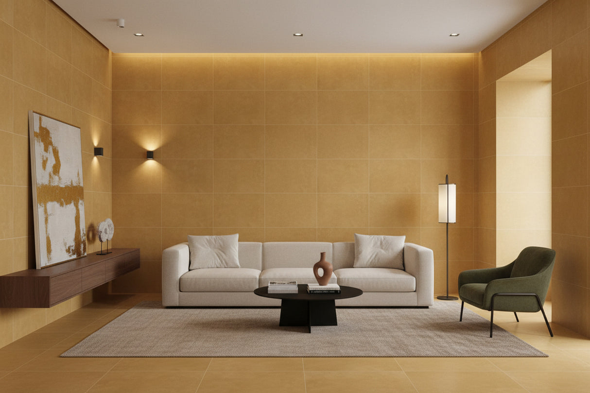 SPECTRA MUSTARD MATT - SIMPOLO-TILES -  (  - SPECTRA MATT - 1198x1198 mm - 48inchX48inch )