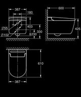 IGINA WALL-HANG SHOWER TOILET APAC STANDARD, 3/5L - GROHE -  (  - G3 - IGINA - 0x0 mm - 0inchX0inch )