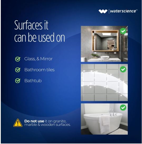 DESCALER HARD WATER STAIN CLEANERS FOR GLASS & MIRROR 500ML - SUNDRY -  (  - WATERSCIENCE - 0x0 mm - 0inchx0inch )