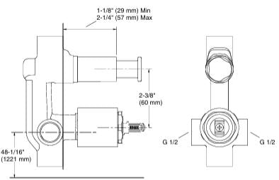 AQUA TURBO 230 MANUAL VALVE - KOHLER POPULAR -  ( POLISHED CHROME - POPULAR - 0x15 mm - 0inchX0.5inch )