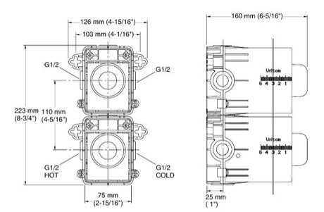 BEITOU RECE. TH 3 WAY VALVE SET - KOHLER LUXURY -  ( POLISHED CHROME - LUXURY - 0x0 mm - 0inchx0inch )