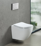GENERATION 3 RELAX MODE RIMLESS TORNADO QUIET SWIRL FLUSHING WALL-HUNG WC WITH SOFT-CLOSE UF SLIM SEAT COVER ERGONOMICALLY SEAT - AQUANT - ( WHITE - - 520x360x360 mm - 20.8inchX14.4inchX14.4inch )