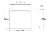 FOREFRONT LITE MIRROR - KOHLER LUXURY -  ( WHITE - LUXURY - 700x650 mm - 28inchX26inch )