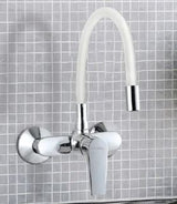 SINGLE-LEVER SINK MIXER W/M FLEXIBLE - HINDWARE FAUCETS - (WHITE -  - 0x15 mm - 0inchX0.5inch)