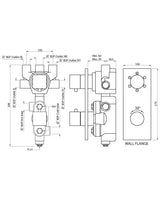 CONC.THERMO SET 2IN 5OUT+1FREE W/SHUTOFF - ARTIZE FAUCET -  ( BLACK CHROME - THERMATIK-S - 0x20 mm - 0inchX0.75inch )