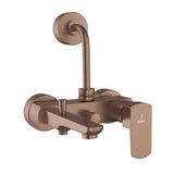 SINGLE LEVER WALL MIXER 3-IN-1 SYSTEM WI - JAQUAR FAUCETS - ( ANTIQUE COPPER - KUBIX PRIME - 0x0 mm - 0inchX0inch )