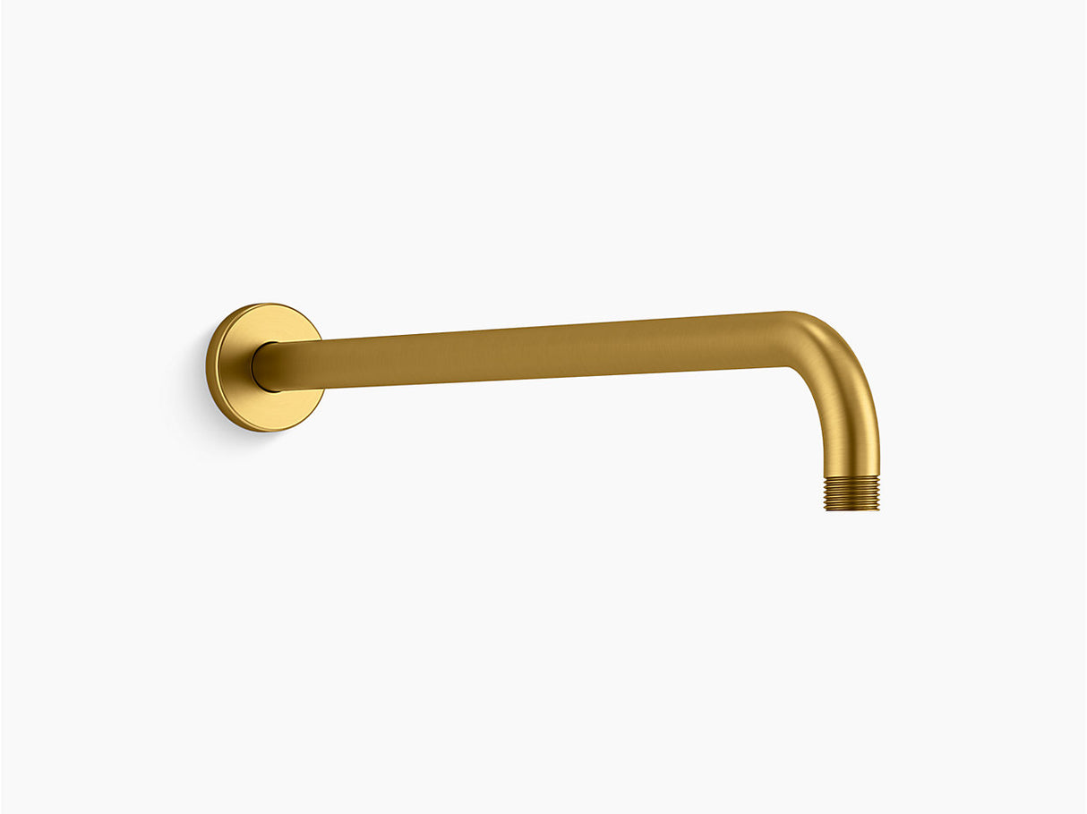 STATEMENT TM WALL-MOUNT SINGLE-FUNCTION RAINHEAD ARM AND FLANGE - KOHLER LUXURY -  ( VIBRANT BRUSHED MODERNE BRASS - LUXURY - 493x55 mm - 19.72inchX2.2inch )