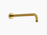 STATEMENT TM WALL-MOUNT SINGLE-FUNCTION RAINHEAD ARM AND FLANGE - KOHLER LUXURY -  ( VIBRANT BRUSHED MODERNE BRASS - LUXURY - 493x55 mm - 19.72inchX2.2inch )