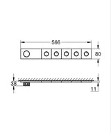 GROHTHERM AQUA TILES THERMOSTAT FOR CONCEALED INSTALLATION WITH 5 VALVES - GROHE - (BRUSHED WARM SUNSET - GROHE - 0x15 mm -  0inchX0.5inch)
