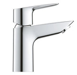 BAUEDGE TABLE-MOUNTED SINGLE-LEVER BASIN MIXER WITH BRAIDED PIPES L-SIZE - GROHE-G2 -  ( CHROME - G2 - BAUCOSMOPOLITAN - 0x15 mm - 0inchX0.5inch )