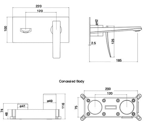 BRASS WALL BASIN FAUCET (COLD WATER)- AQUANT - ( CHROME - - 0x15 mm - 0inchX0.5inch )