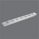 SHWR CHANNEL DRAIN(LINE-DESIGN)W/O BASE - AQUANT -  ( 304 STAINLESS STEEL -  - 600x80 mm - 24inchX3inch )