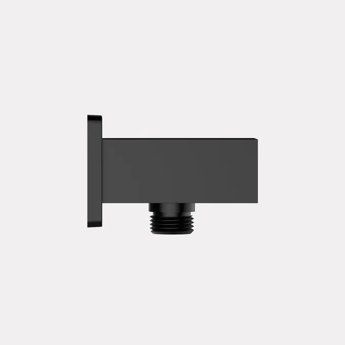 SQUARE WALL OUTLET WITH HOLDER (G1/2INCH) - AMERICAN STANDARD -  ( MATT BLACK - SHOWERING COMPONENTS - 0x0 mm - 0inchX0inch )