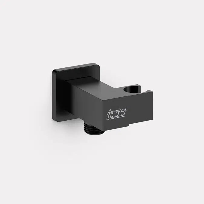 SQUARE WALL OUTLET WITH HOLDER (G1/2INCH) - AMERICAN STANDARD -  ( MATT BLACK - SHOWERING COMPONENTS - 0x0 mm - 0inchX0inch )