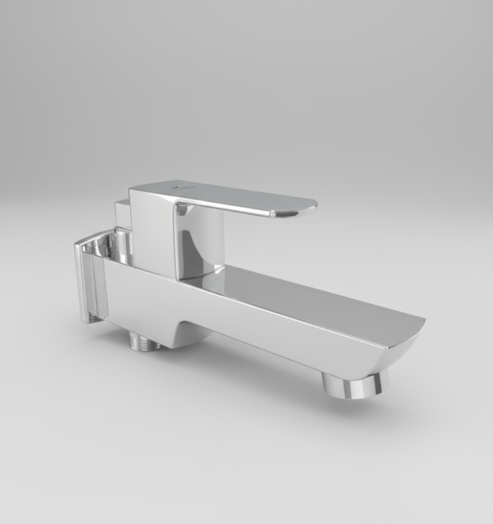 BIB COCK 2-WAY W/FLANGE - LUXELET -  ( CHROME - QUADRA - 0x15 mm - 0inchX0.5inch )