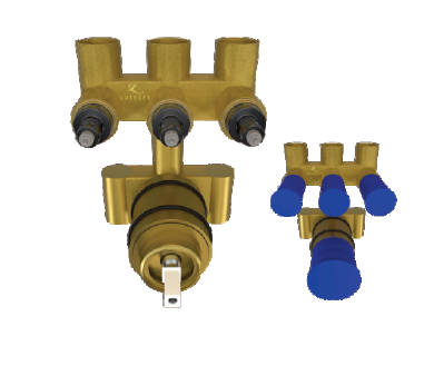 CONCEALED PART OF DIVERTOR 3 BUTTON CLICK HIGH FLOW - LUXELET -  (  - CONCEALED BODY - 0x15 mm - 0inchX0.5inch )