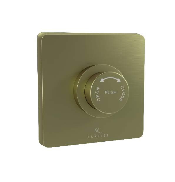 EXPOSED PART FOR 32MM DUAL FLUSH VALVE - LUXELET -  ( CHAMPAGNE GOLD BRUSHED - FLUSH VALVE - 0x32 mm - 0inchX1.28inch )
