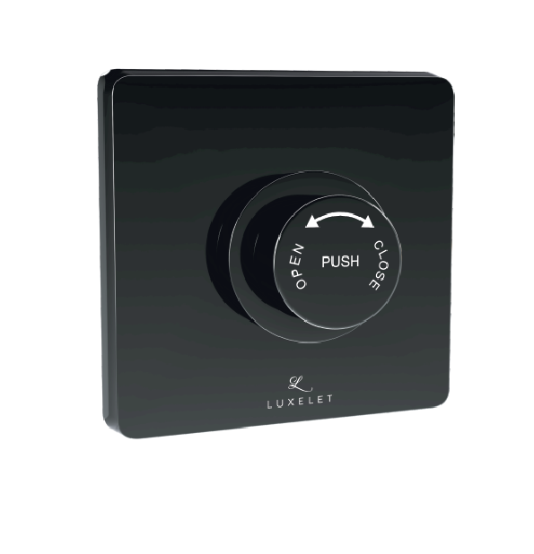 EXPOSED PART FOR 32MM DUAL FLUSH VALVE - LUXELET -  ( TITANIUM BLACK - FLUSH VALVE - 0x32 mm - 0inchX1.28inch )