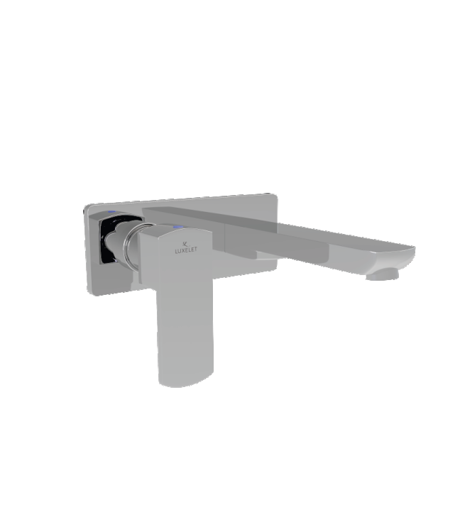 EXPOSED PART OF SINGLE LEVER WALL MOUNTED BASIN MIXER - LUXELET -  ( CHROME - QUADRA - 0x0 mm - 0inchX0inch )