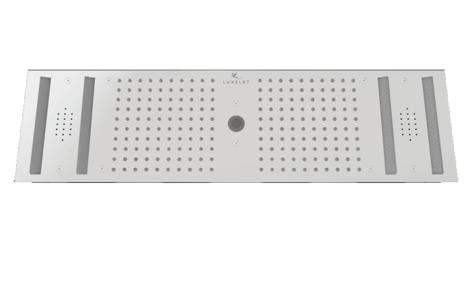 HYDRA LED CEILING SHOWER 4 FLOW WITH INST KIT - LUXELET -  ( CHROME - MIK - 900x300 mm - 36inchX12inch )