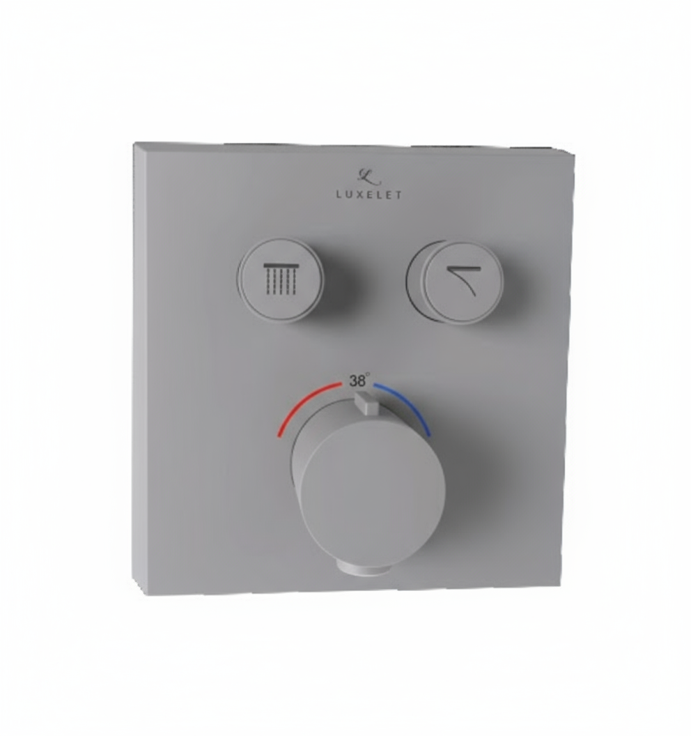 THERMOSTATIC EXPOSED KIT 2 FUNC - LUXELET -  ( ASH GREY - SMART SELECT - 0x0 mm - 0inchX0inch )