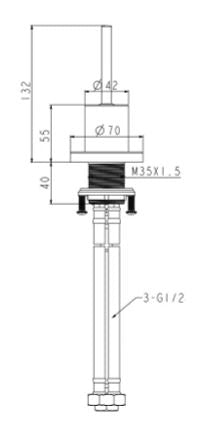 JOYSTICK COUNTER MOUNTED DEUSCH MIXER - AQUANT - ( BRUSHED ROSE GOLD - - 0x0 mm - 0inchX0inch )
