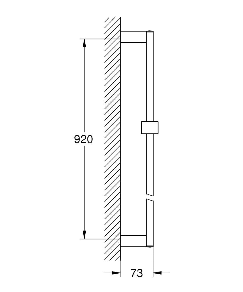 EUPHORIA CUBE SHOWER RAIL 900MM - GROHE -  ( CHROME - G4 - EUPHORIA - 0x0 mm - 0inchX0inch )