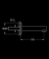 CONCETTO BATH SPOUT - GROHE -  ( CHROME - G3 - CONCETTO - 0x15 mm - 0inchX0.6inch )