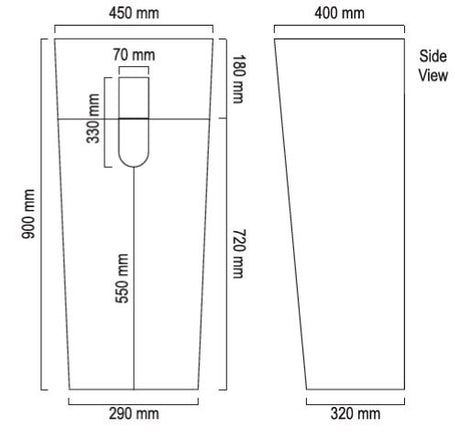 FREE STANDING STONE PEDESTAL WASH BASIN - AQUANT-   ( TRAVERTINE MARBLE(INDONESIA) - ZEUS - 450x400 mm - 18inchX16inch )