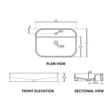 WASH BASIN COUNTER TOP EDGE-65R - HINDWARE -  ( STAR WHITE - ITALIAN - 650x450 mm - 26inchX18inch )
