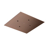 DUOFLO SHOWER SQUARE SHAPE TWO FUNCTIONS, RAIN AND 4 MIST AND FALSE CEILING INSTALLATION KIT W/O LED- JAQUAR FAUCETS - ( BLUSH GOLD PVD - DUOFLO SHOWER - 450x450 mm - 18inchX18inch )