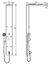 SS SHOWER PANEL MULTI FLOW - AQUANT - ( MATT FINISH - RETRO - 1420x180 mm - 56.8inchX7.2inch )